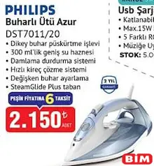 PHİLİPS BUHARLI ÜTÜ AZUR DST7011/20 fiyat ve kampanya bilgisi